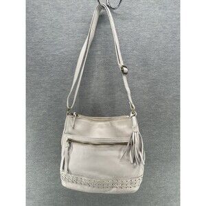 GREAT AMERICAN LEATHER WORKS -Women's White Crossbody Purse PU5